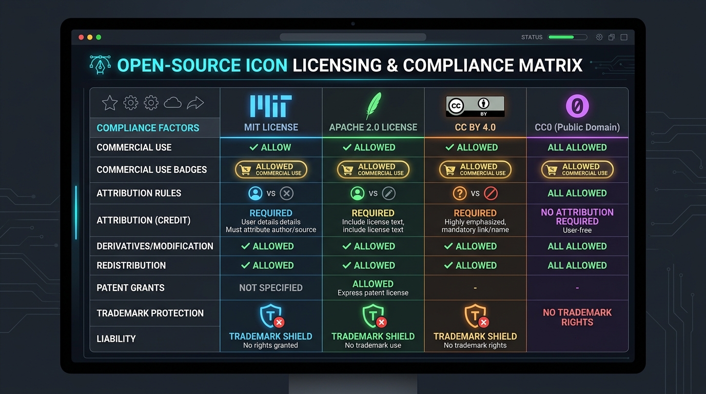 IconStash vs Flaticon licensing and developer experience comparison